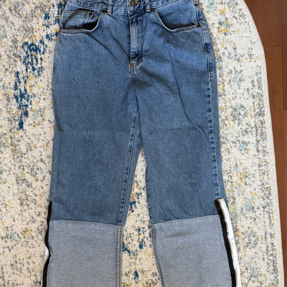 RAGGED PRIEST Two-Tone Jeans